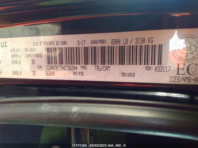 RAM 1500 St 2017 1C6RR7KT7HS736244 Image 10