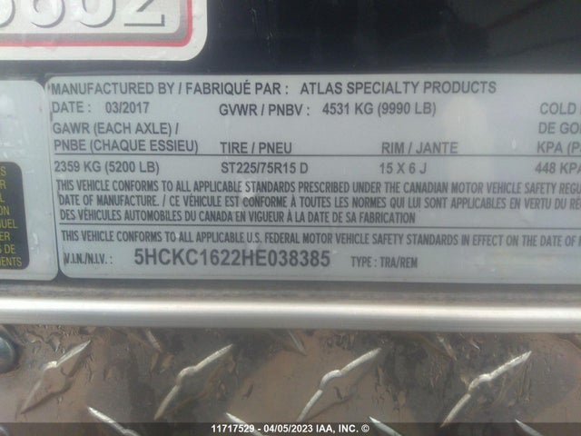 5HCKC1622HE038385 Volkswagen ATLAS