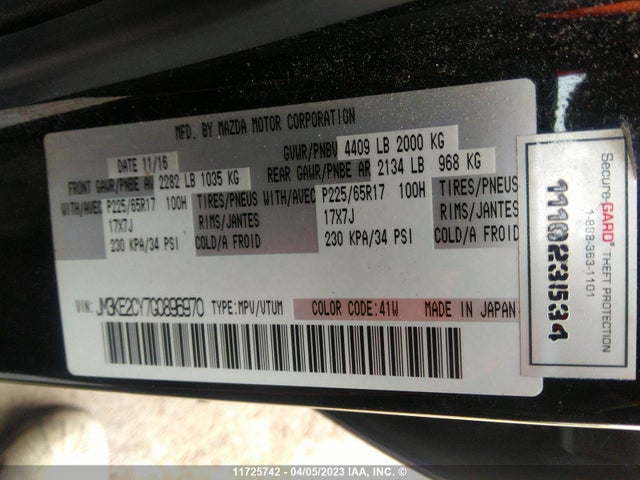 Mazda Cx-5 Touring 2016 JM3KE2CY7G0896970 Image 10