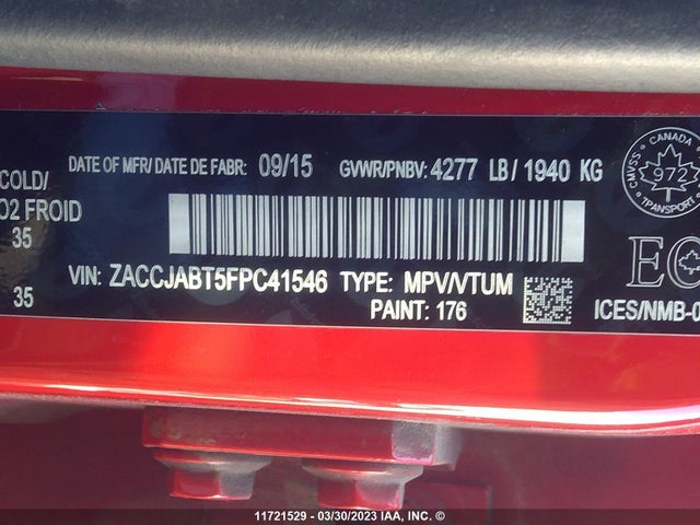 ZACCJABT5FPC41546 Jeep Renegade Latitude