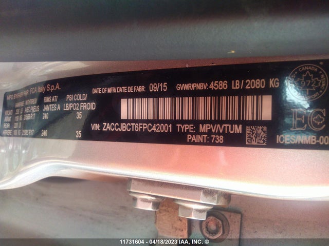ZACCJBCT6FPC42001 Jeep Renegade Trailhawk