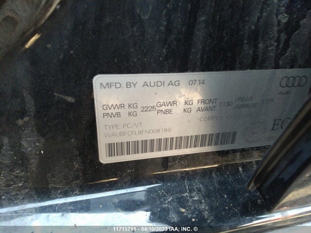 WAUBFCFL8FN008186 Audi A4 PREMIUM