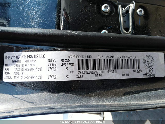 1C4PJLCB6JD618296 Jeep Cherokee North