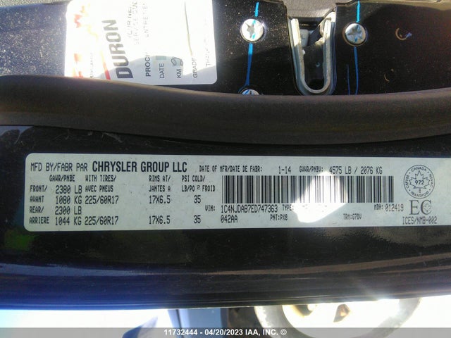 1C4NJDAB7ED747363 Jeep Compass North
