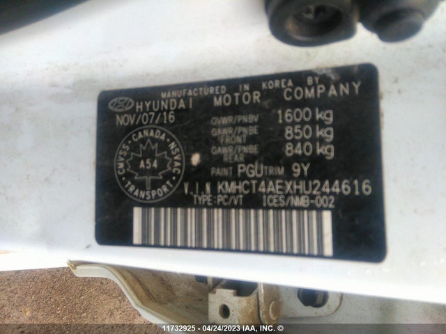 Hyundai ACCENT SE 2017 KMHCT4AEXHU244616 Image 11