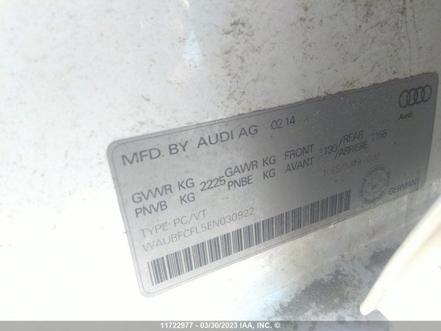 WAUBFCFL5EN030922 Audi A4 PREMIUM