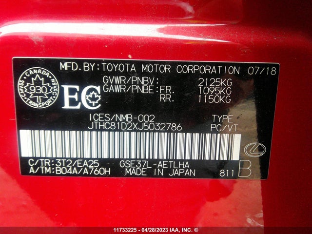 JTHC81D2XJ5032786 Lexus Is Is 300