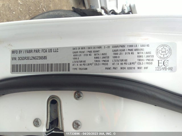 3C63R3EL2NG236585 RAM 3500 Laramie