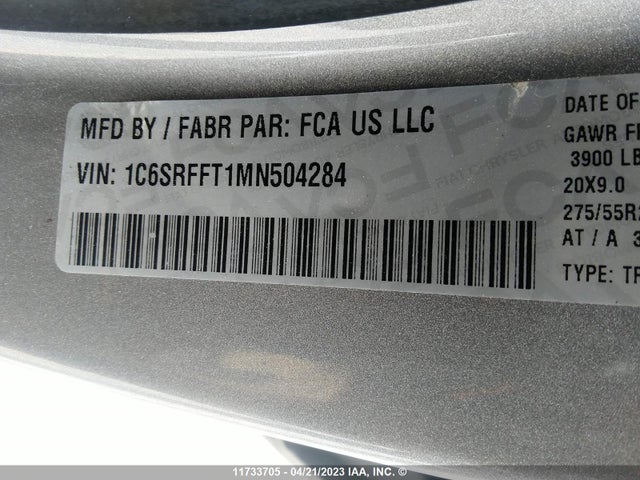 1C6SRFFT1MN504284 RAM 1500 Big Horn