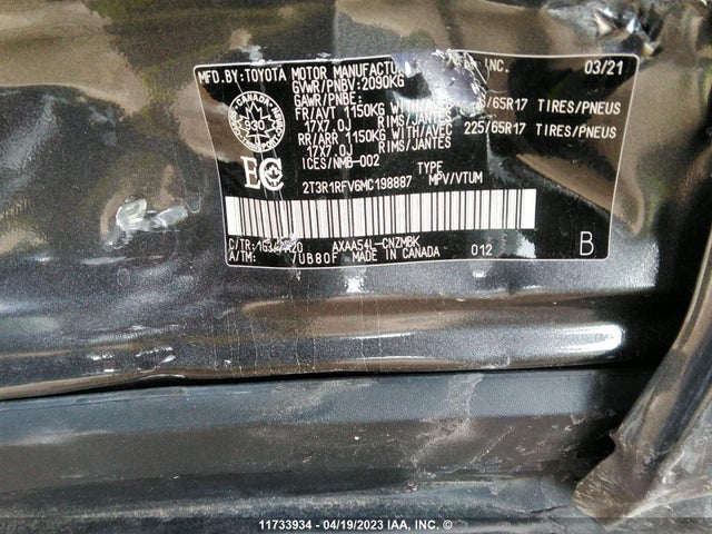 Toyota Rav4 Xle 2021 2T3R1RFV6MC198887 Image 9