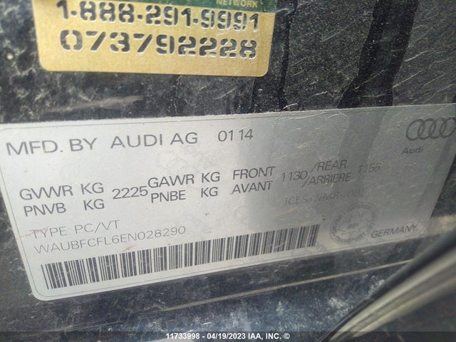 WAUBFCFL6EN028290 Audi A4 PREMIUM