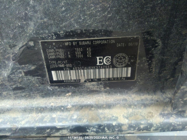 4S3GTAU6XK3747553 Subaru Impreza
