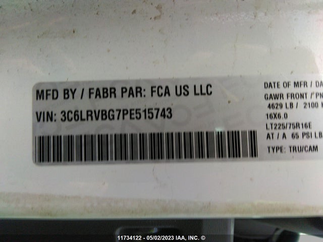3C6LRVBG7PE515743 RAM Promaster 1500 1500 High