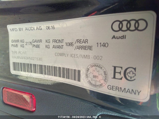 WAUBNAF43HN021530 Audi A4 Progressiv