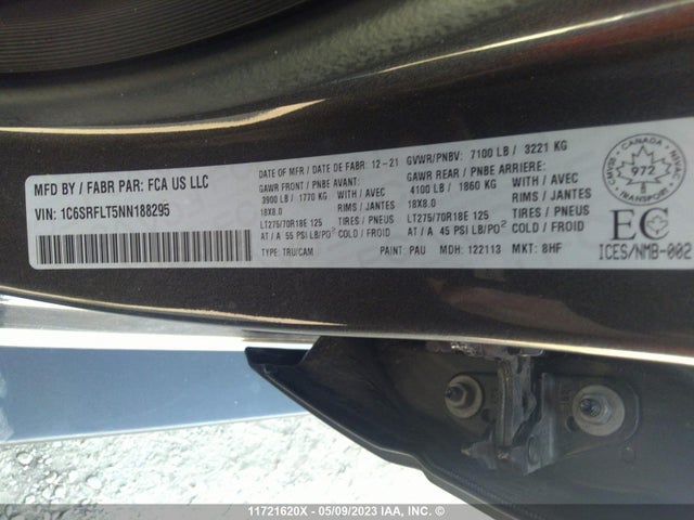 1C6SRFLT5NN188295 RAM 1500 Rebel