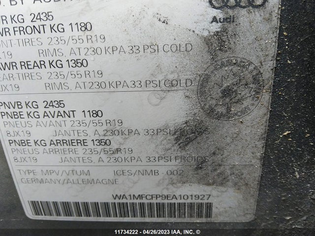 WA1MFCFP9EA101927 Audi Q5 Progressiv