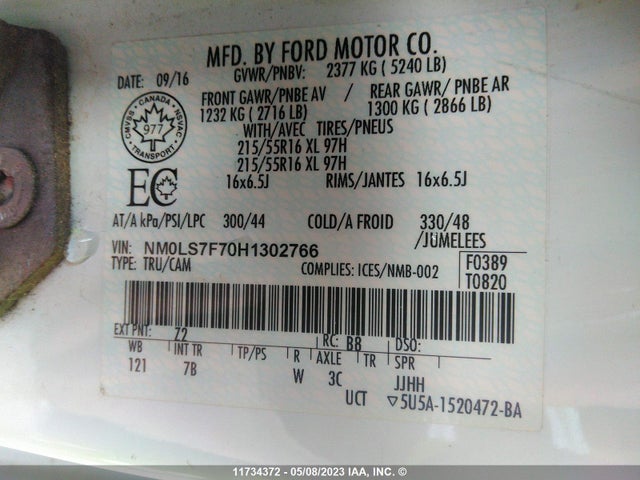 Ford Transit Connect Xlt 2017 NM0LS7F70H1302766 Image 9