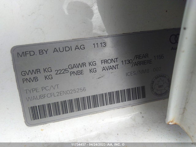 Audi A4 PREMIUM 2014 WAUBFCFL2EN025256 Image 9