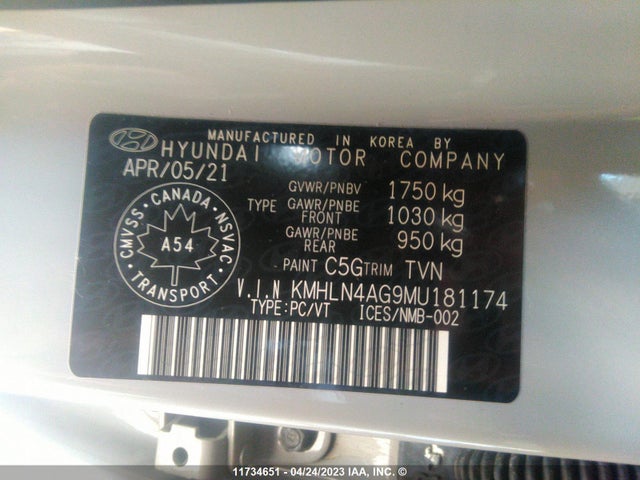 Hyundai Elantra Ultimate 2021 KMHLN4AG9MU181174 Image 9