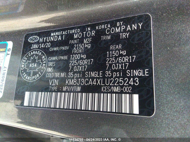 Hyundai Tucson Preferred 2020 KM8J3CA4XLU225243 Image 10