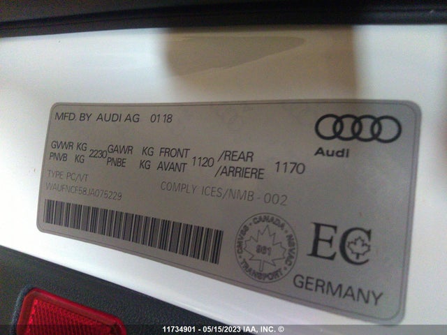WAUFNCF58JA075229 Audi A5 Sportback Technik
