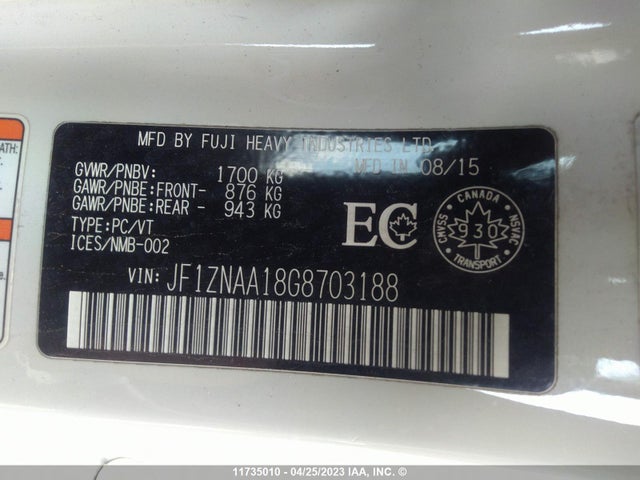 Toyota SCION FR-S 2016 JF1ZNAA18G8703188 Image 11