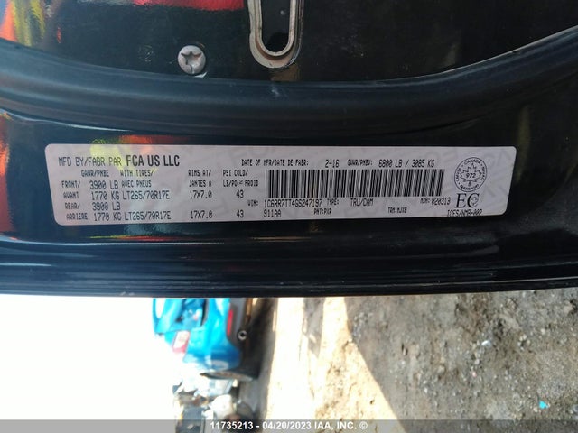 1C6RR7TT4GS247197 RAM 1500 Outdoorsman