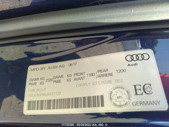 WAUC4CF56JA037729 Audi S5 Sportback Technik