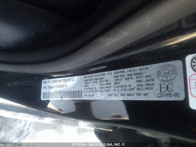 RAM 1500 Rebel 2020 1C6SRFLT5LN420116 Image 9