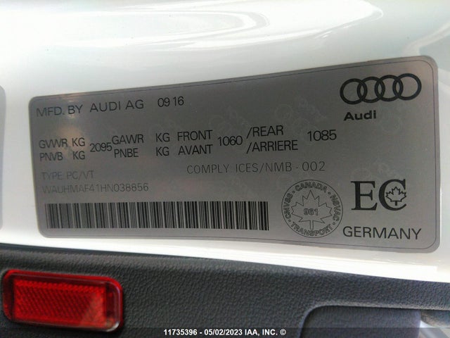 WAUHMAF41HN038856 Audi A4 Progressiv