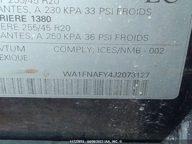 WA1FNAFY4J2073127 Audi Q5 Technik S-line