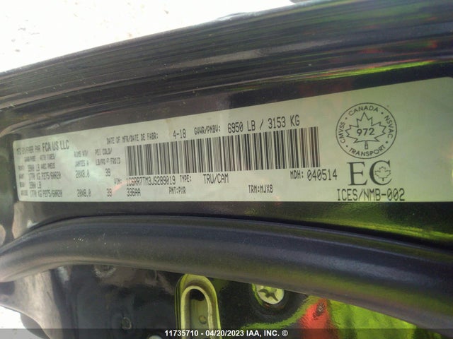 1C6RR7TM3JS289019 RAM 1500 Big Horn