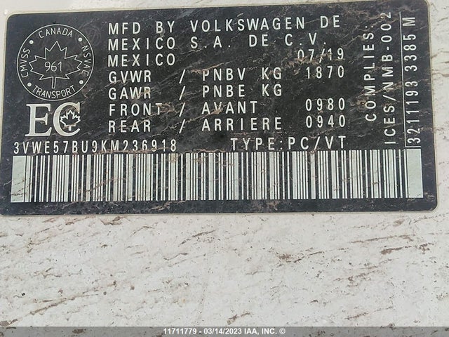 Volkswagen JETTA SEL 2019 3VWE57BU9KM236918 Image 10