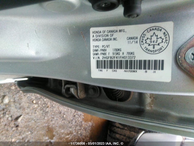 Honda Civic Sedan Lx 2015 2HGFB2F41FH013372 Image 11