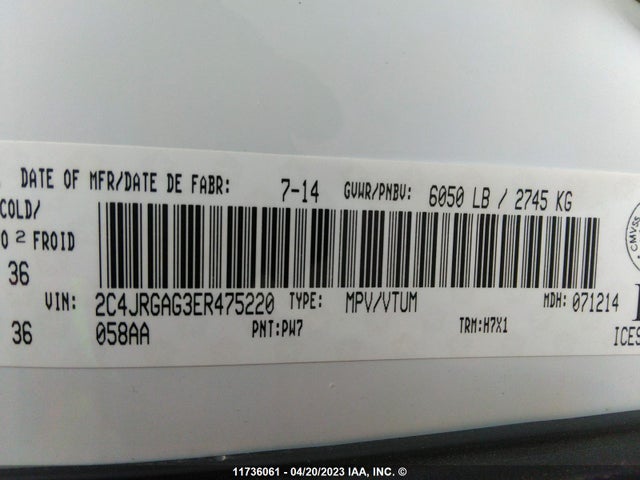 2C4JRGAG3ER475220 RAM Tradesman