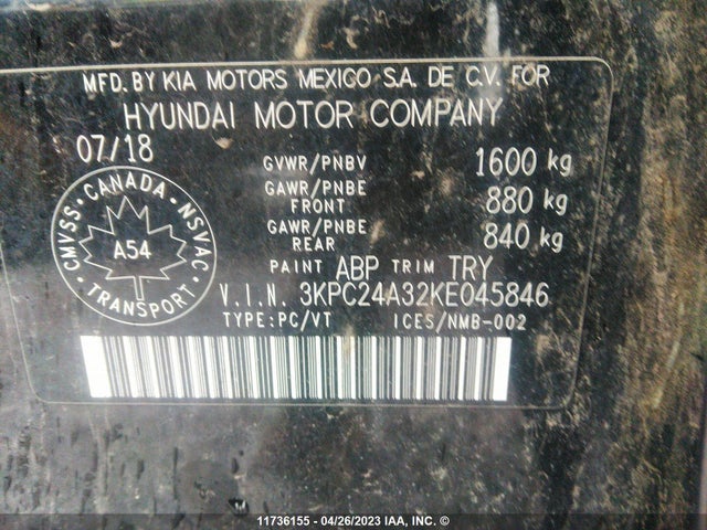Hyundai Accent Se/sel 2019 3KPC24A32KE045846 Image 9