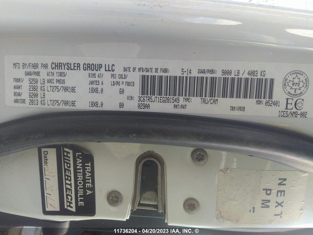 3C6TR5JT1EG281549 RAM 2500 Slt