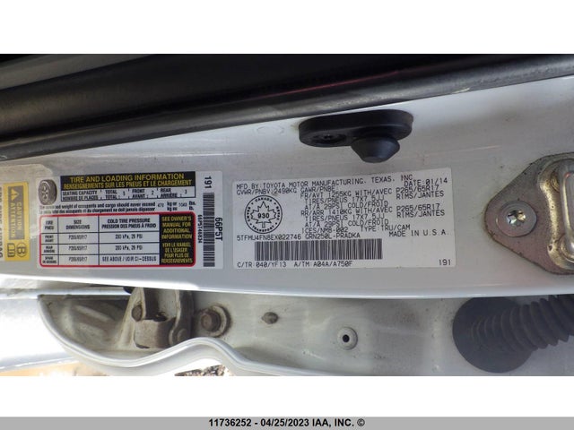 Toyota TACOMA 2014 5TFMU4FN8EX022746 Image 9