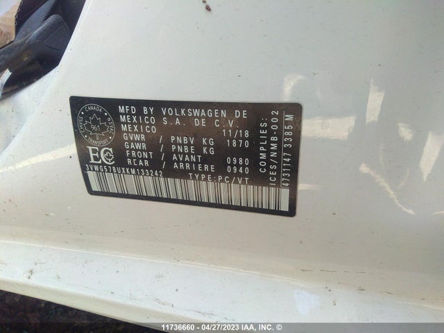 3VWG57BUXKM133242 Volkswagen JETTA