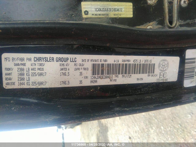 1C4NJDAB3ED804612 Jeep Compass North