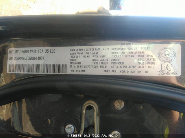 RAM 1500 Classic Slt 2021 3C6RR7LT0MG614907 Image 10