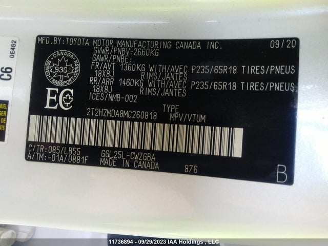 2T2HZMDA8MC260818 Lexus RX 350