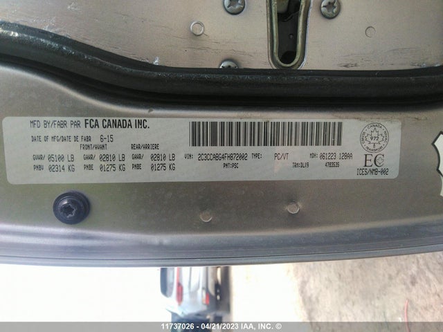 Chrysler 300 S 2015 2C3CCABG4FH872002 Image 9