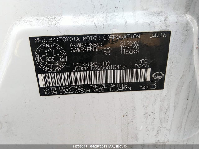 JTHCM1D22G5010415 Lexus IS 300