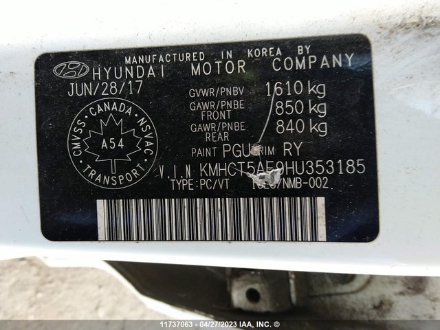 Hyundai ACCENT GL 2017 KMHCT5AE9HU353185 Image 10