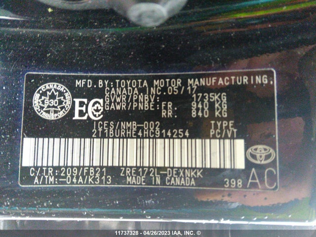 Toyota Corolla Ce/se/le 2017 2T1BURHE4HC914254 Image 10