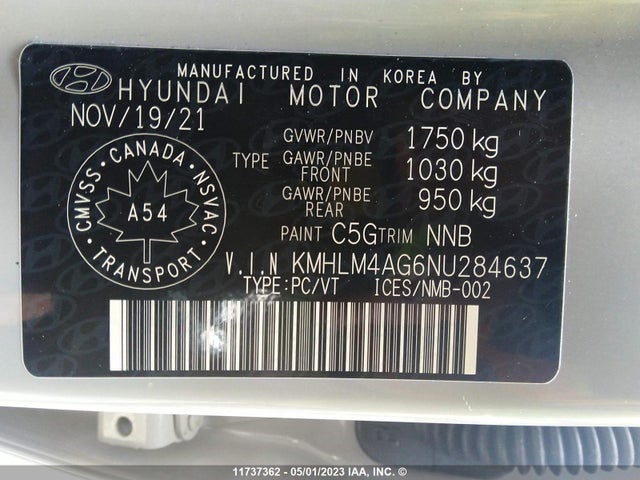 Hyundai Elantra Preferred 2022 KMHLM4AG6NU284637 Image 11