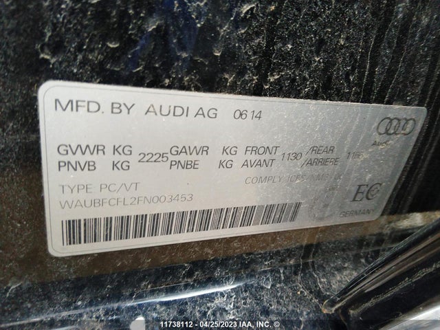WAUBFCFL2FN003453 Audi A4 Komfort Plus