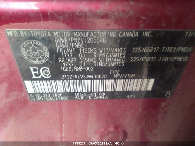 Toyota RAV4 LE 2018 2T3ZFREV3JW430620 Image 9