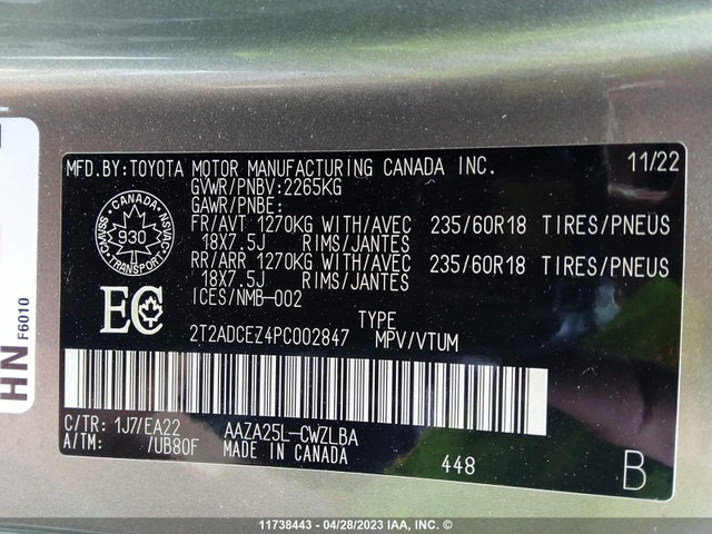 2T2ADCEZ4PC002847 Lexus NX 250